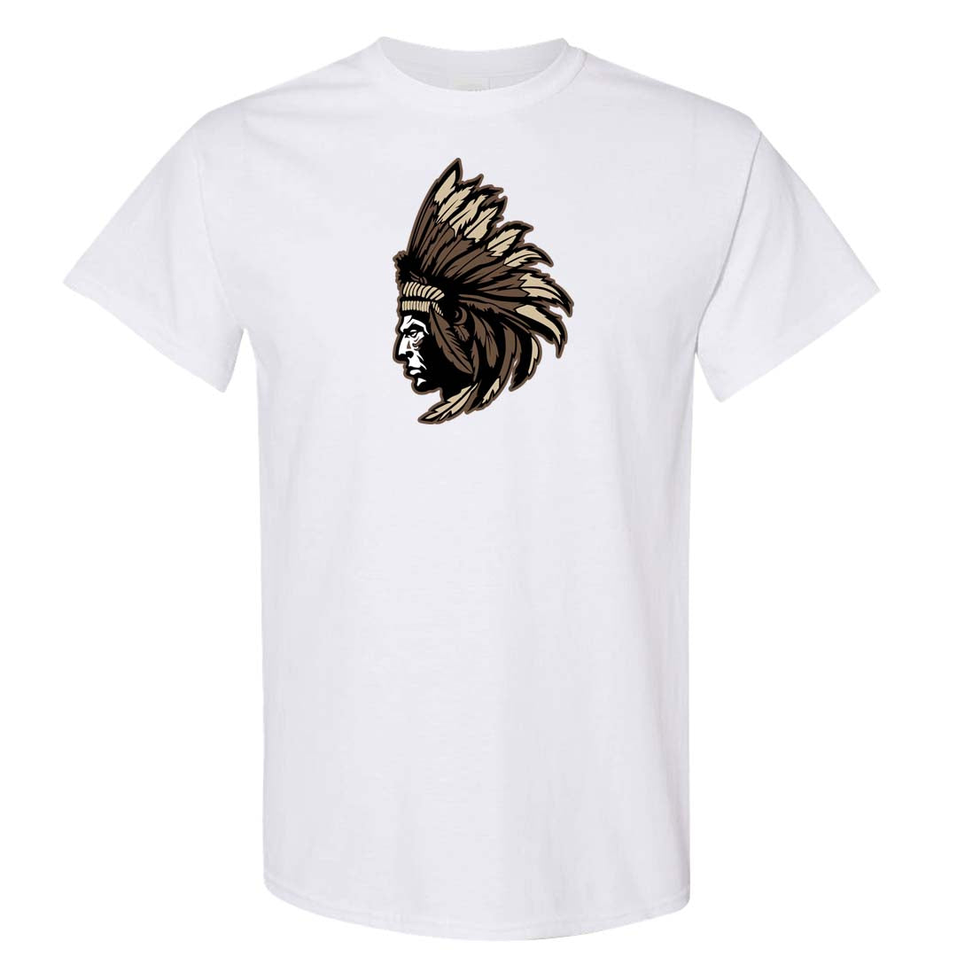 Dark Driftwood Low Dunks T Shirt | Indian Chief, White