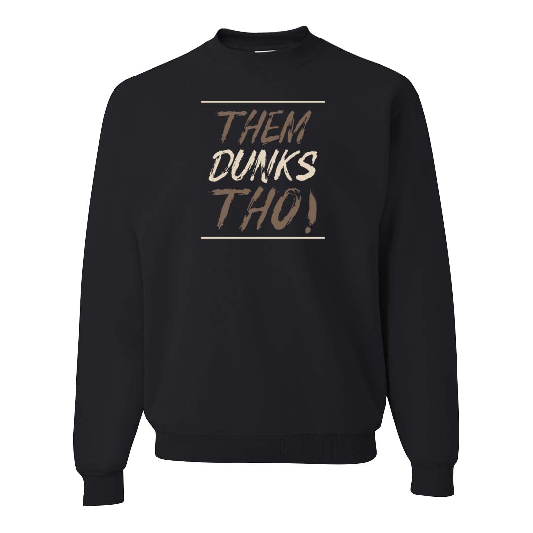 Dark Driftwood Low Dunks Crewneck Sweatshirt | Them Dunks Tho, Black