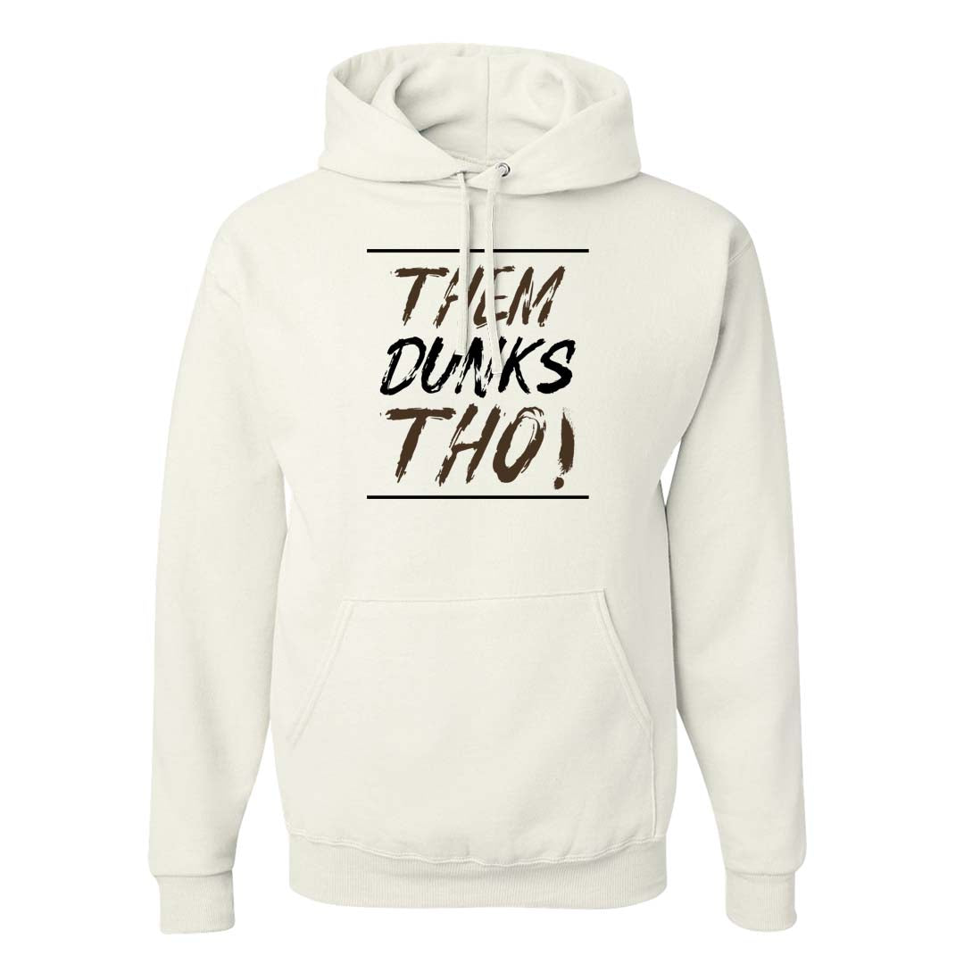 Dark Driftwood Low Dunks Hoodie | Them Dunks Tho, White