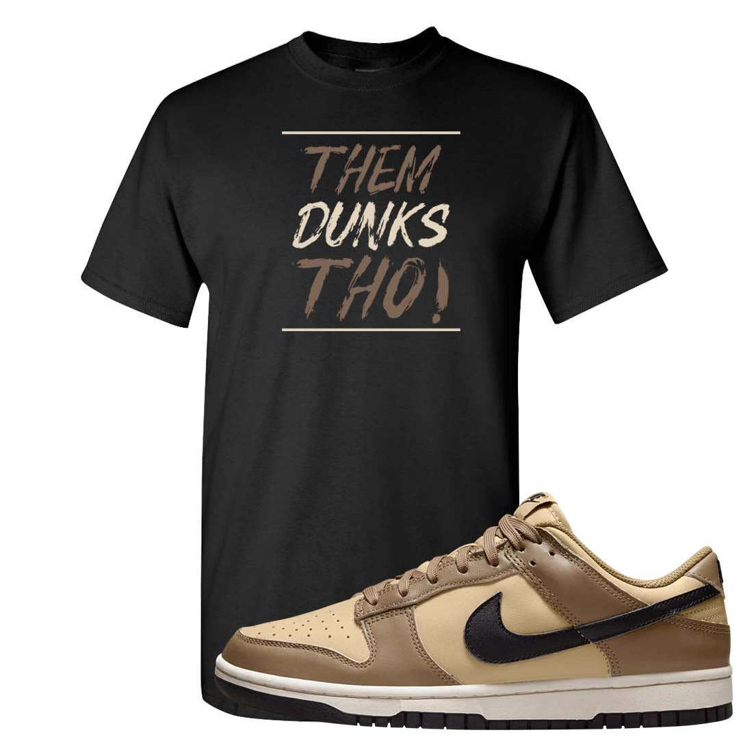 Dark Driftwood Low Dunks T Shirt | Them Dunks Tho, Black
