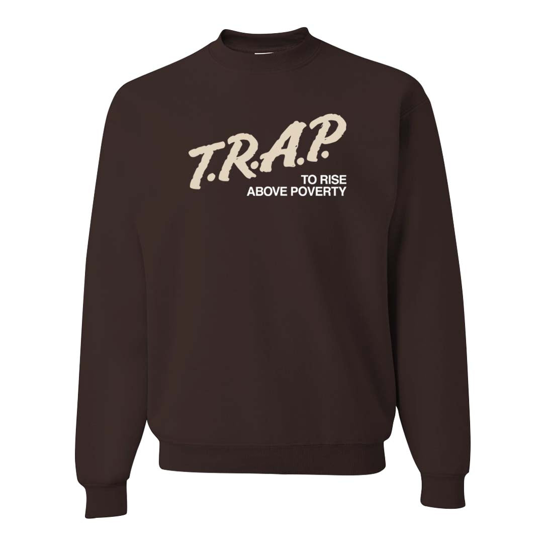 Dark Driftwood Low Dunks Crewneck Sweatshirt | Trap To Rise Above Poverty, Dark Chocolate