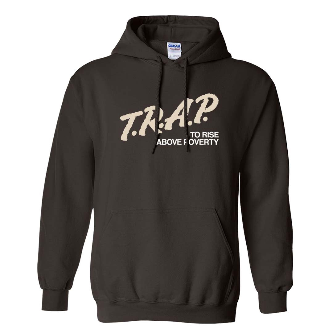 Dark Driftwood Low Dunks Hoodie | Trap To Rise Above Poverty, Dark Chocolate