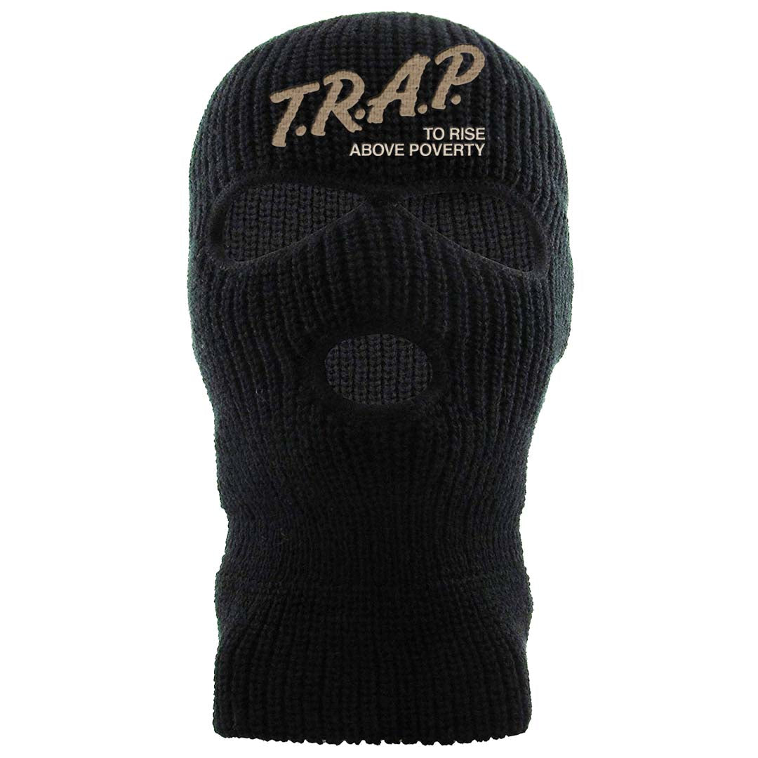 Dark Driftwood Low Dunks Ski Mask | Trap To Rise Above Poverty, Black