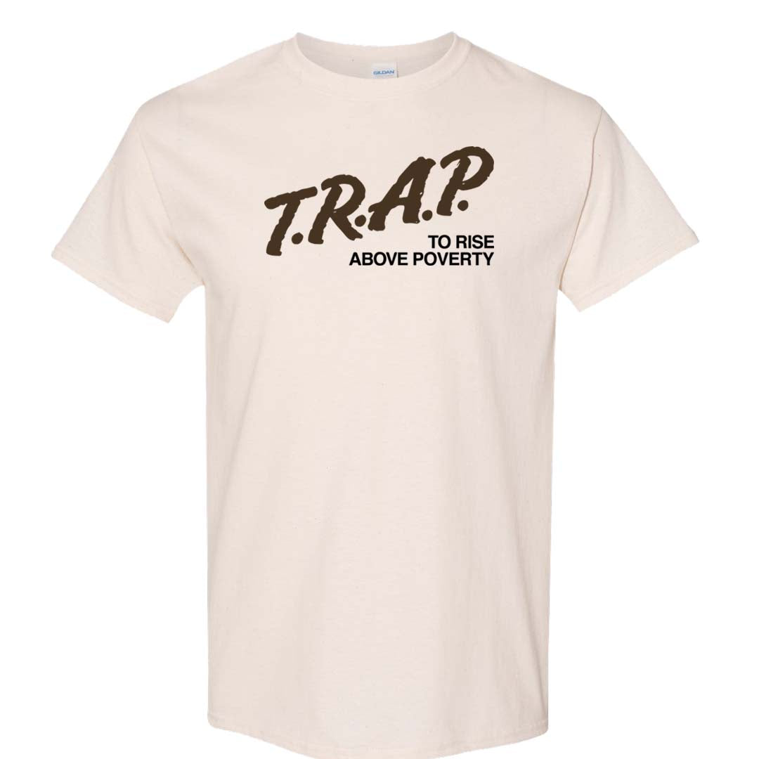 Dark Driftwood Low Dunks T Shirt | Trap To Rise Above Poverty, Natural