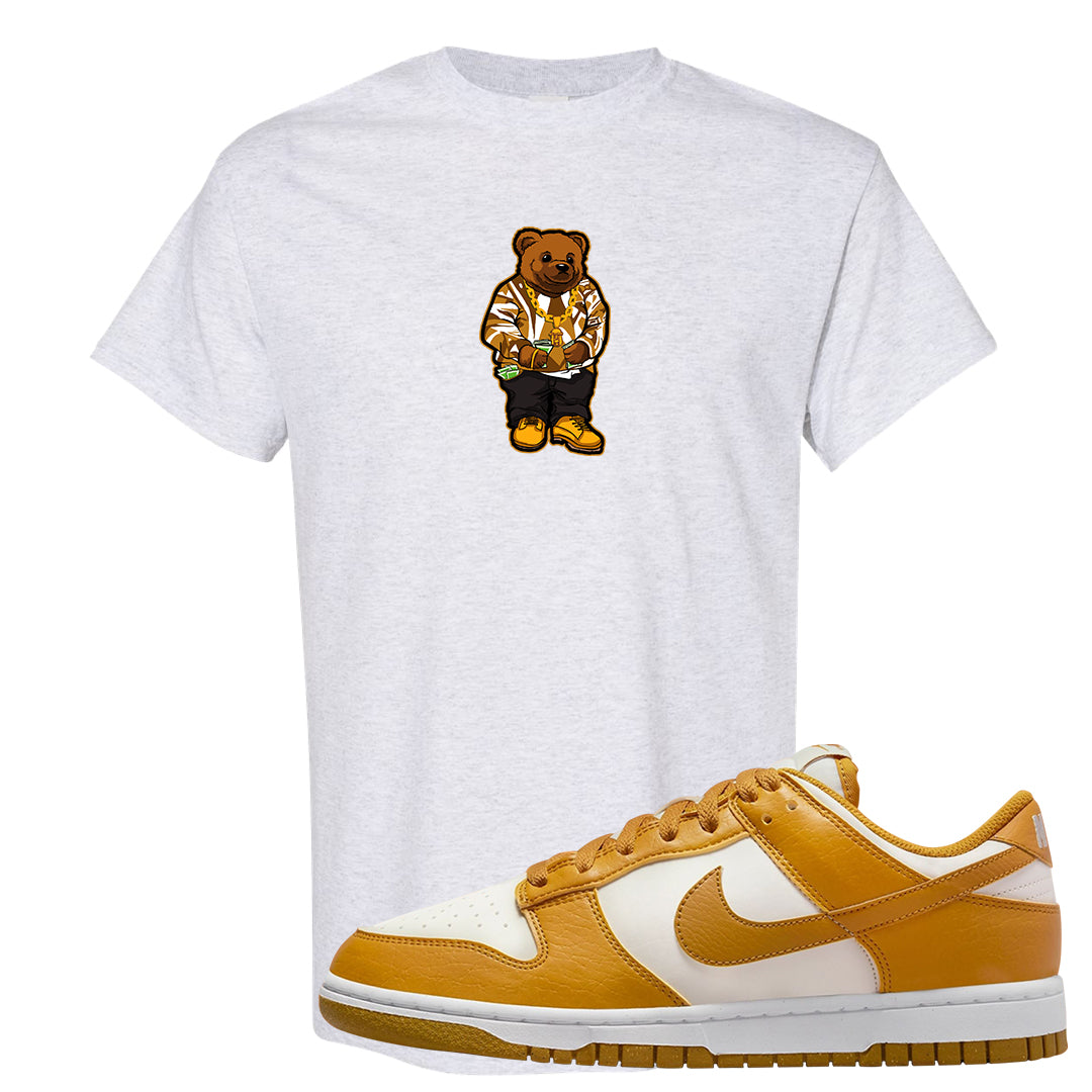 Gold Suede Low Dunks T Shirt | Sweater Bear, Ash