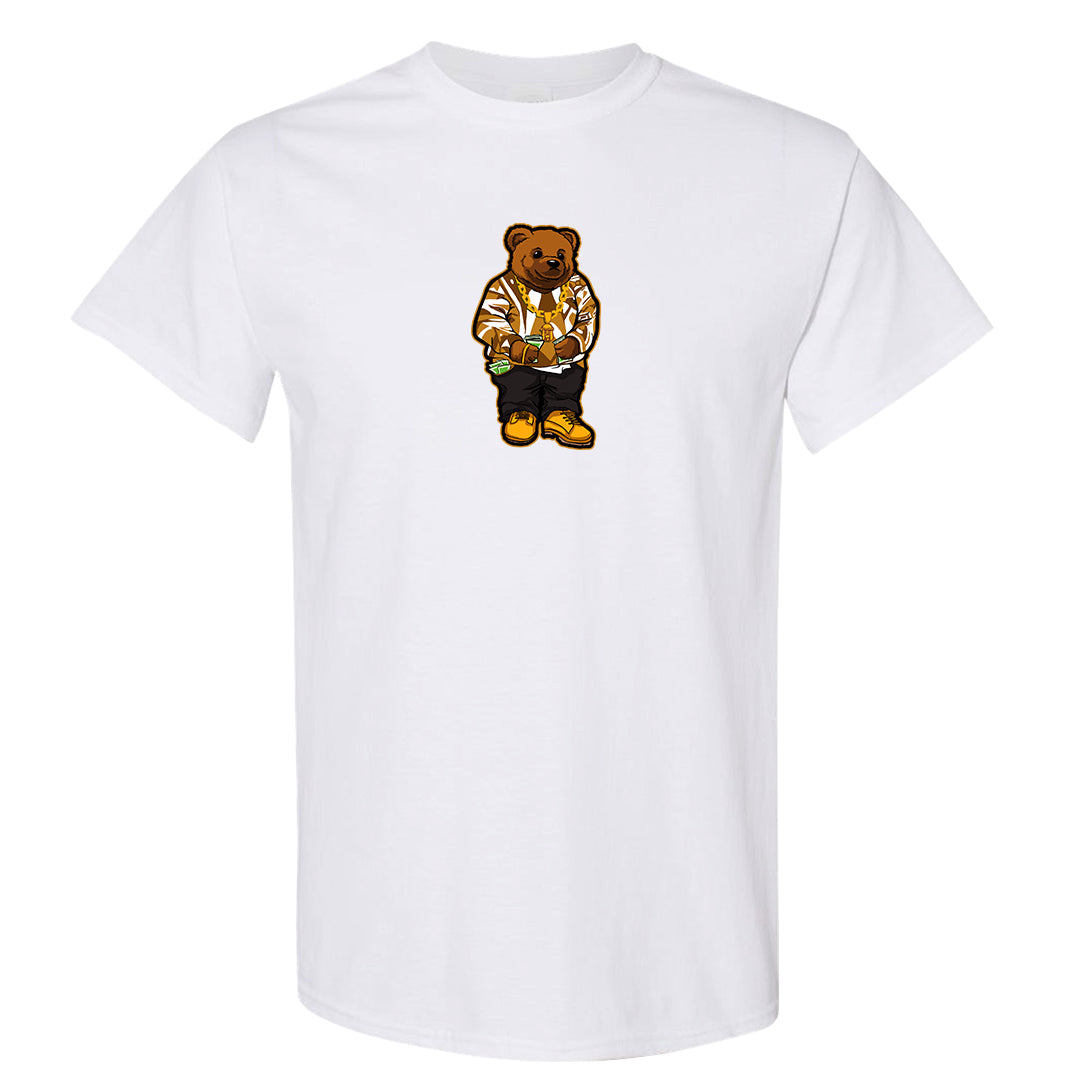 Gold Suede Low Dunks T Shirt | Sweater Bear, White