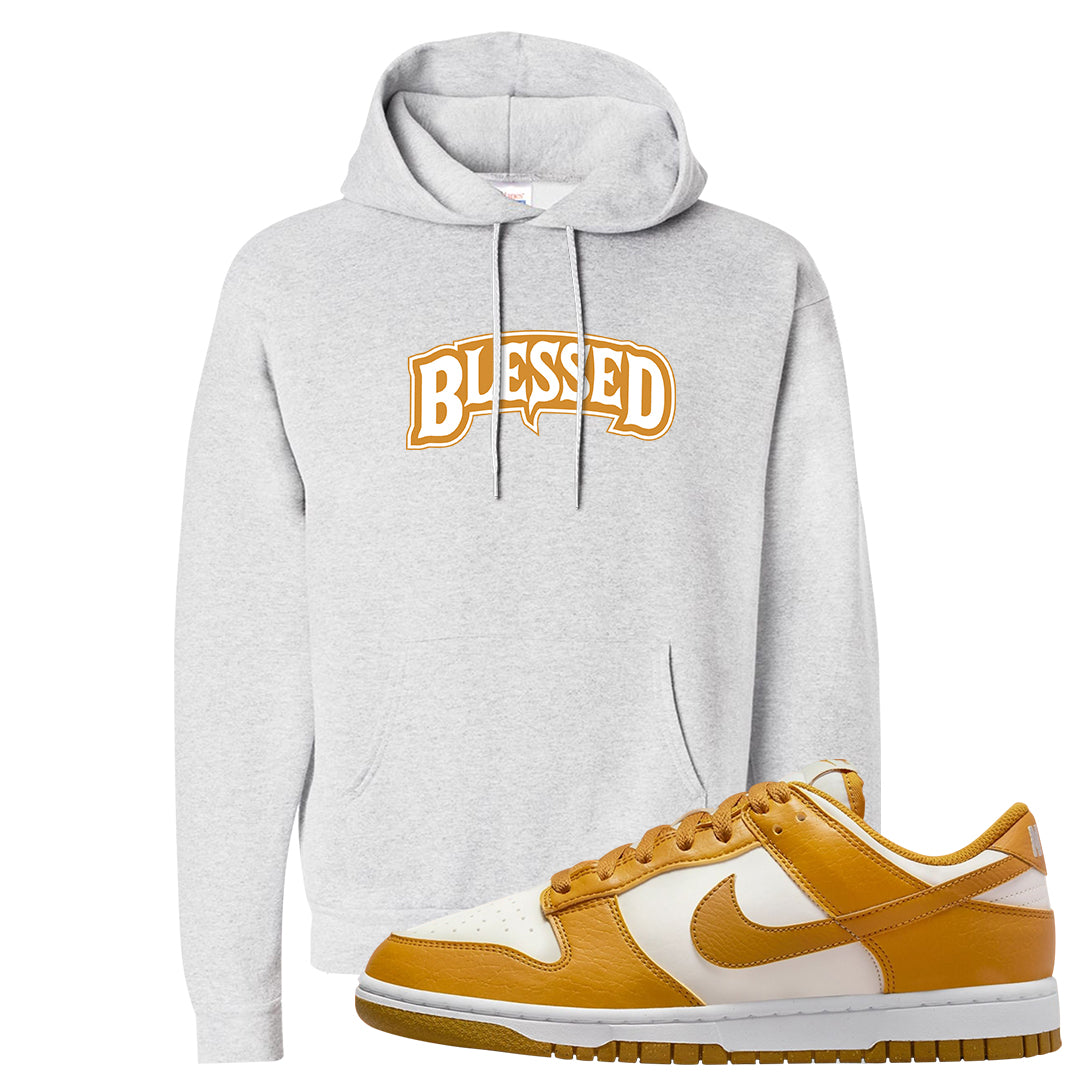 Gold Suede Low Dunks Hoodie | Blessed Arch, Ash