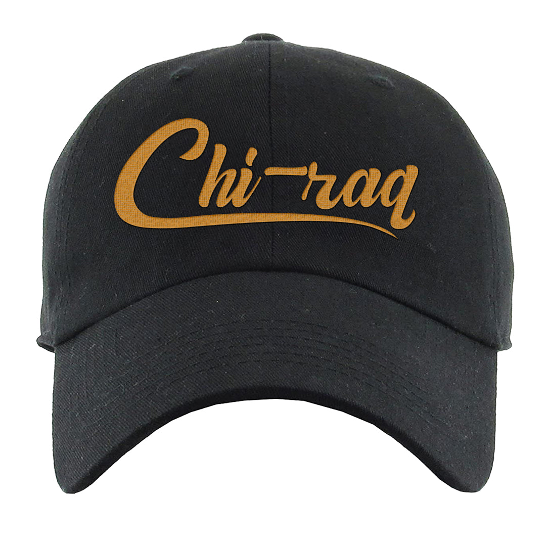 Gold Suede Low Dunks Dad Hat | Chiraq, Black