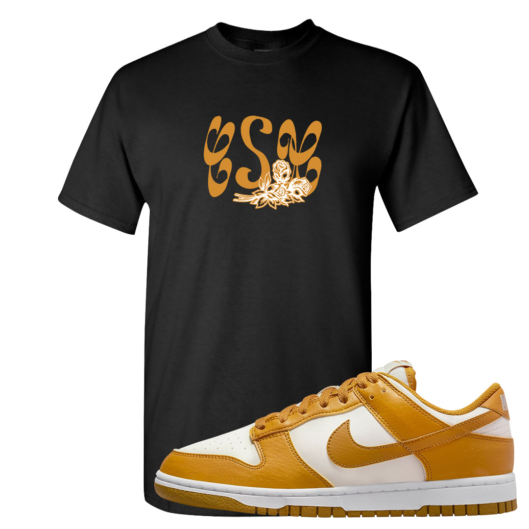 Gold Suede Low Dunks T Shirt | Certified Sneakerhead, Black