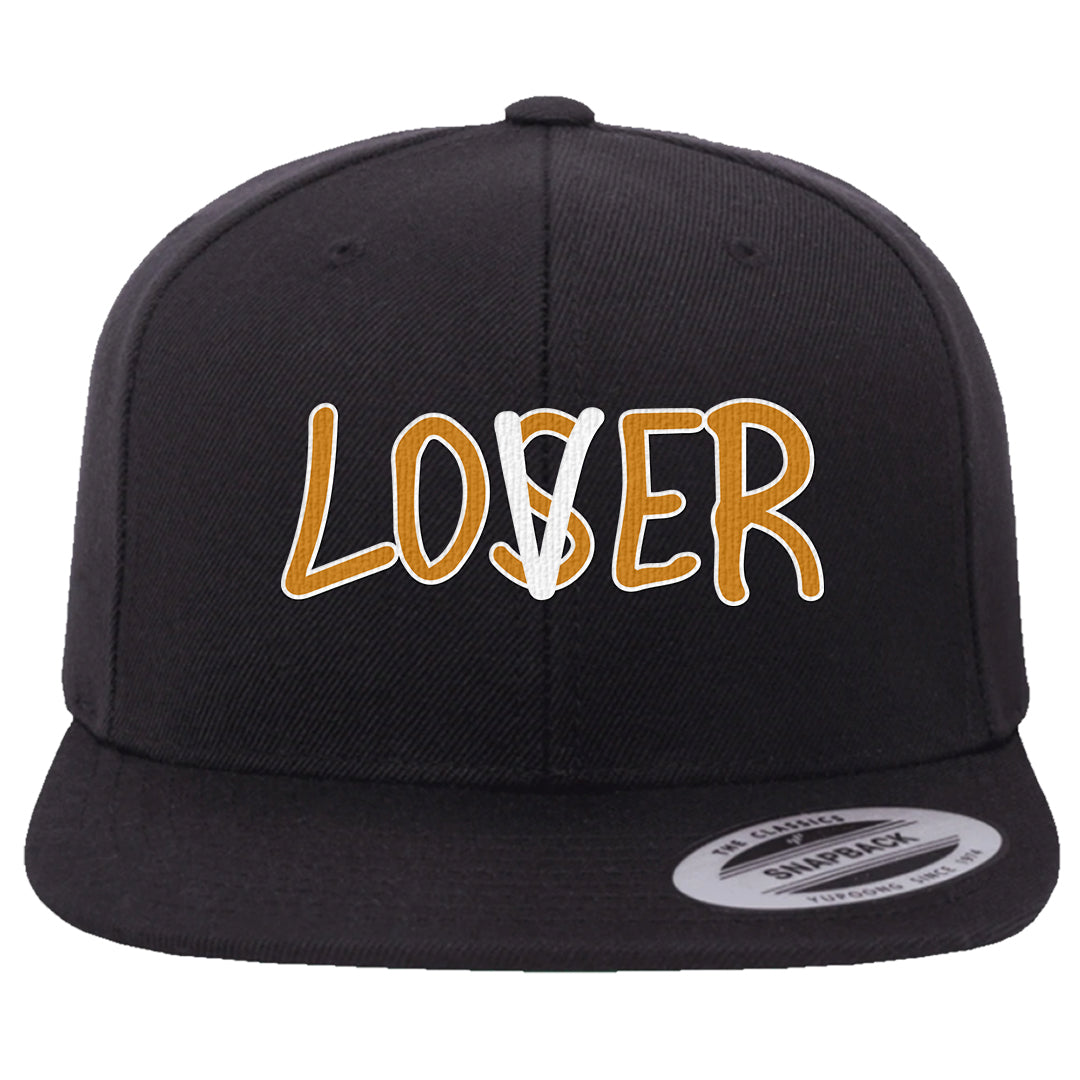 Gold Suede Low Dunks Snapback Hat | Lover, Black