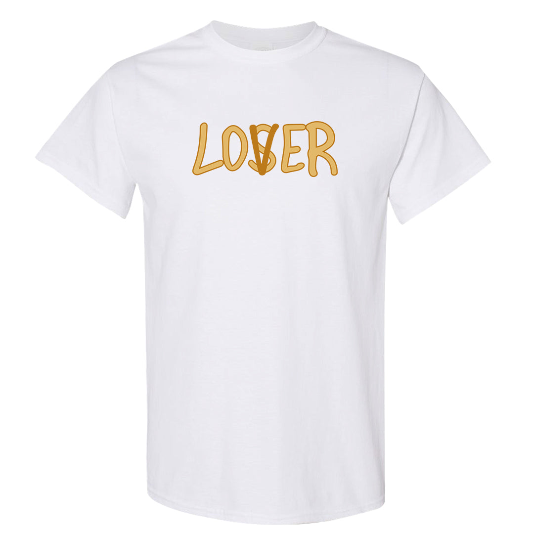 Gold Suede Low Dunks T Shirt | Lover, White