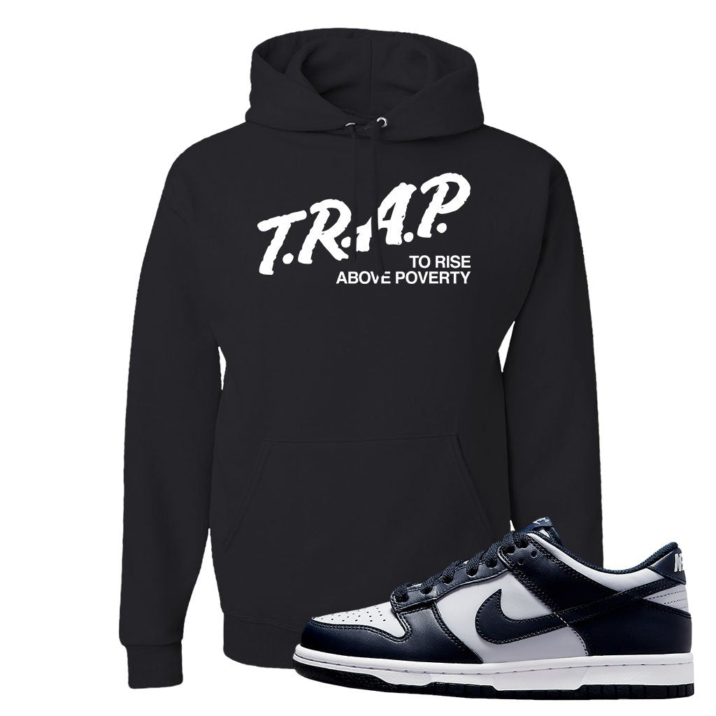 SB Dunk Low Georgetown Hoodie | Trap To Rise Above Poverty, Black