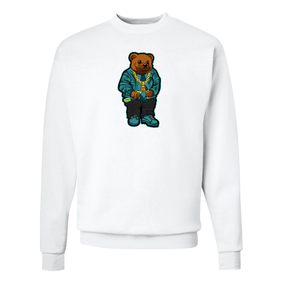 Green Velvet Low Dunks Crewneck Sweatshirt | Sweater Bear, White