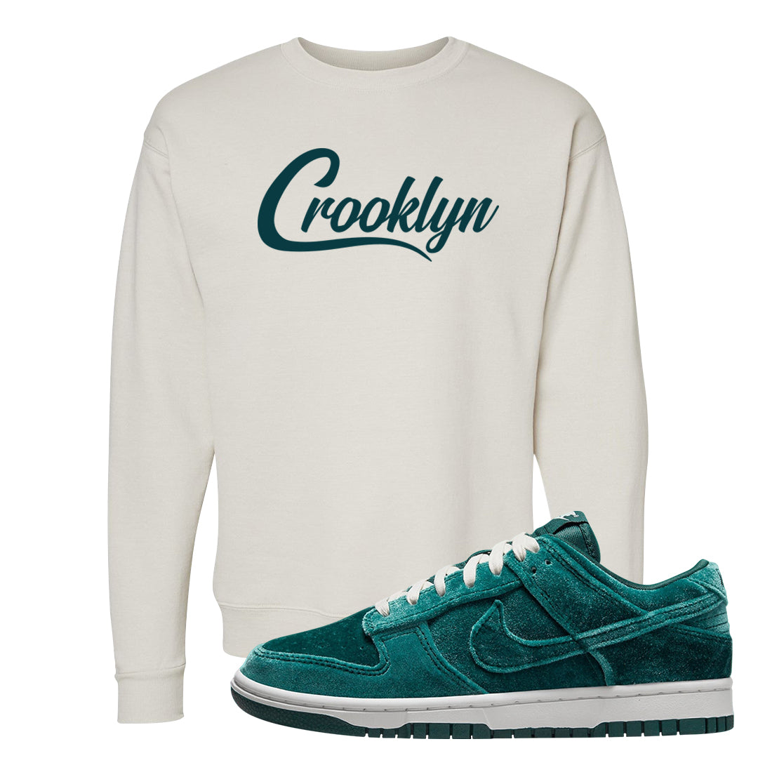 Green Velvet Low Dunks Crewneck Sweatshirt | Crooklyn, Sand