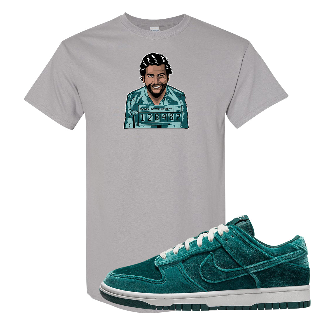 Green Velvet Low Dunks T Shirt | Escobar Illustration, Gravel