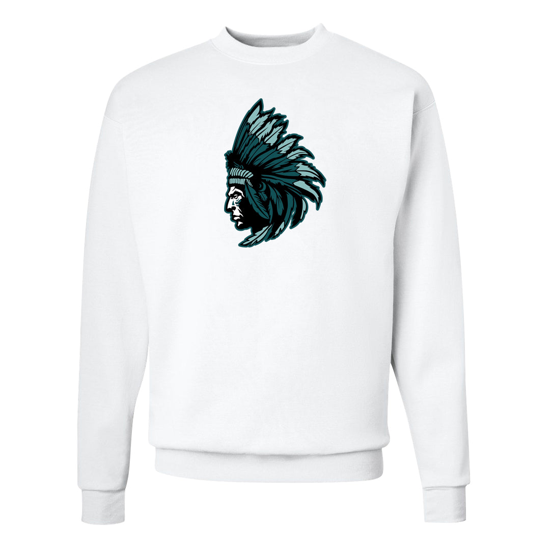 Green Velvet Low Dunks Crewneck Sweatshirt | Indian Chief, White