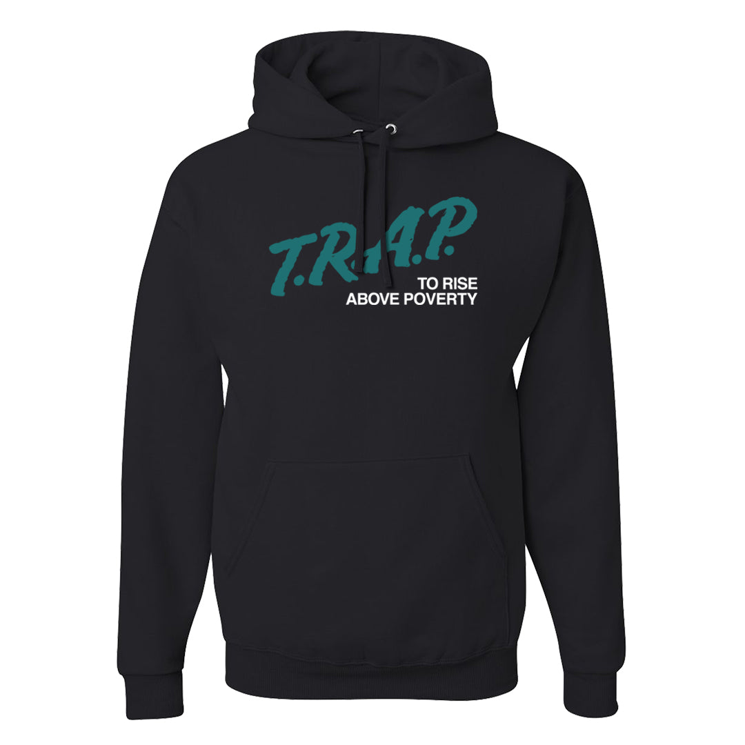 Green Velvet Low Dunks Pullover Hoodie | Trap To Rise Above Poverty, Black