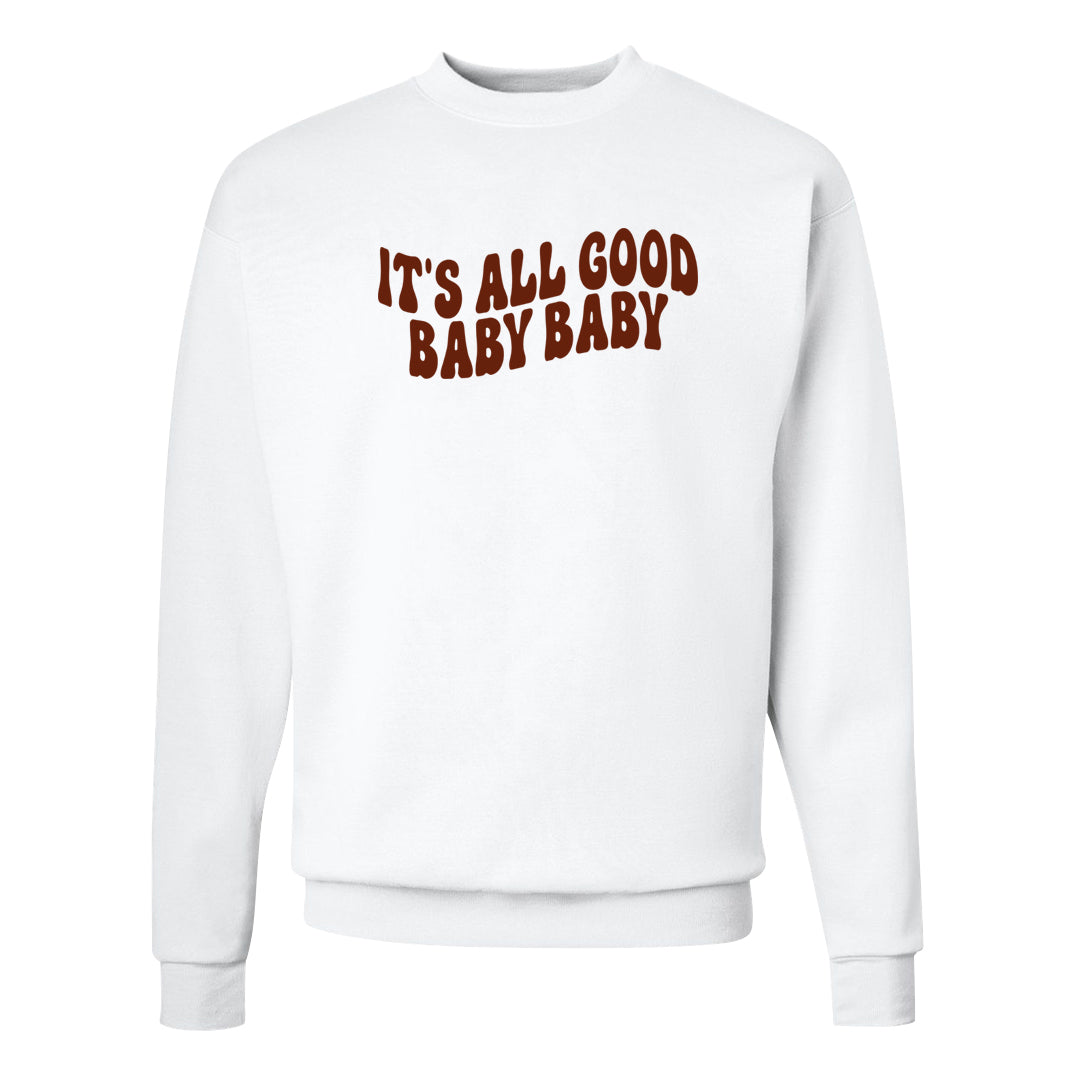 Mars Stone Low Dunks Crewneck Sweatshirt | All Good Baby, White