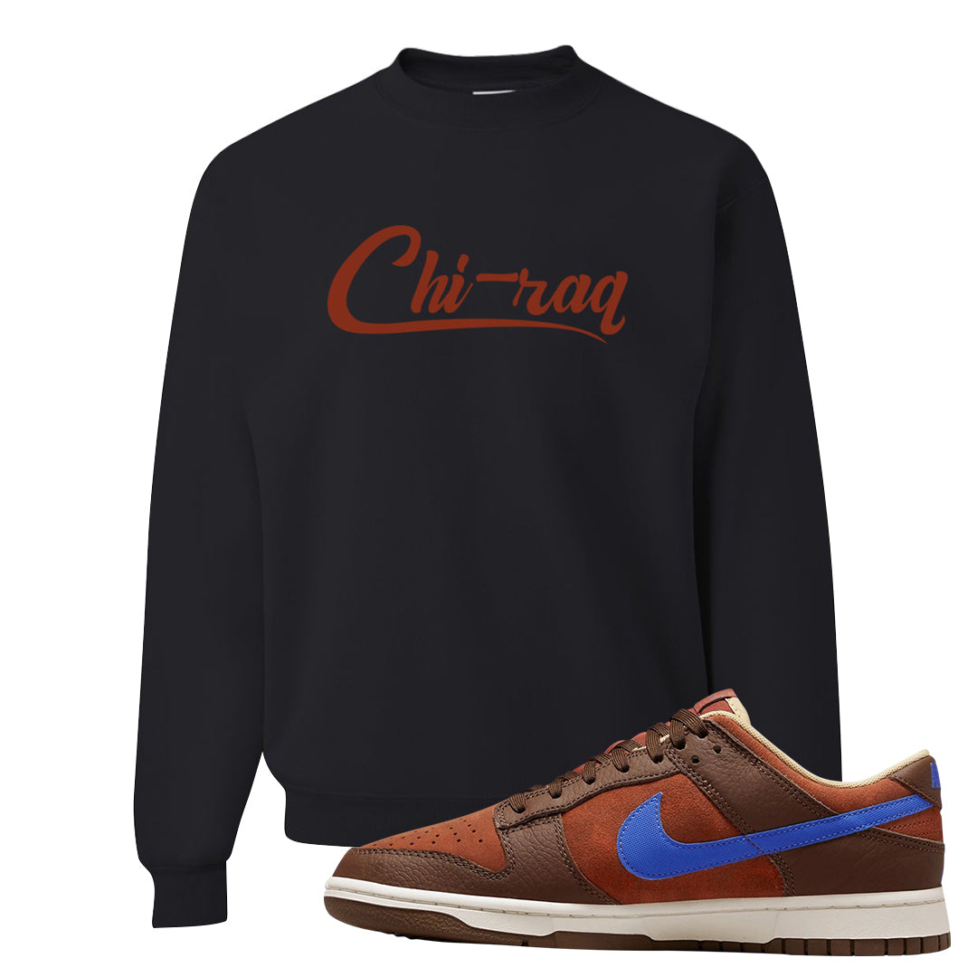 Mars Stone Low Dunks Crewneck Sweatshirt | Chiraq, Black