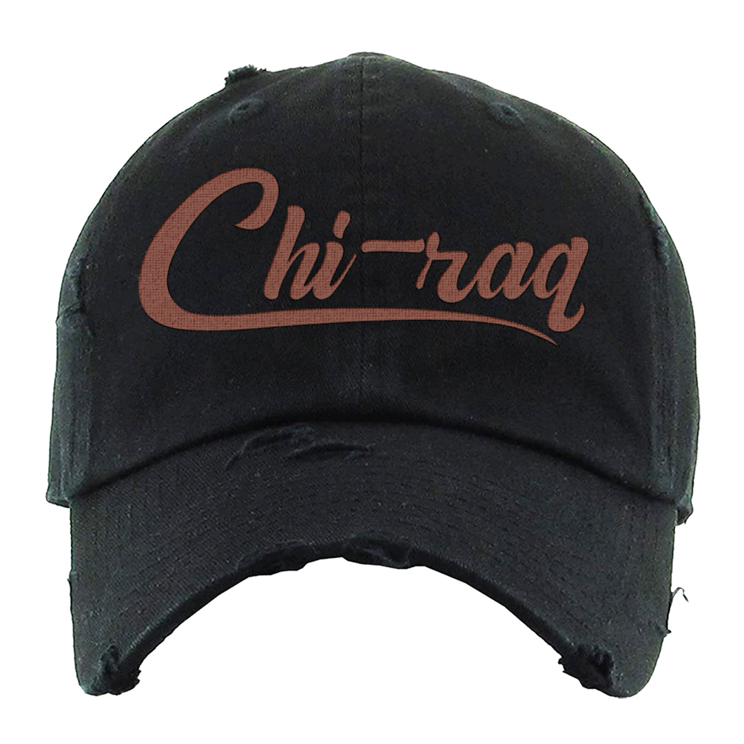 Mars Stone Low Dunks Distressed Dad Hat | Chiraq, Black