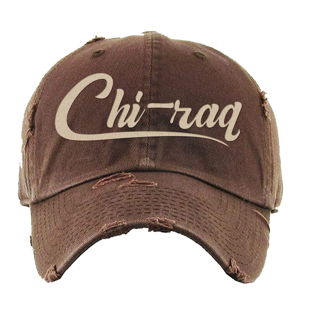 Mars Stone Low Dunks Distressed Dad Hat | Chiraq, Brown