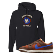 Mars Stone Low Dunks Hoodie | Remember To Smile, Black