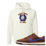 Mars Stone Low Dunks Hoodie | Remember To Smile, White