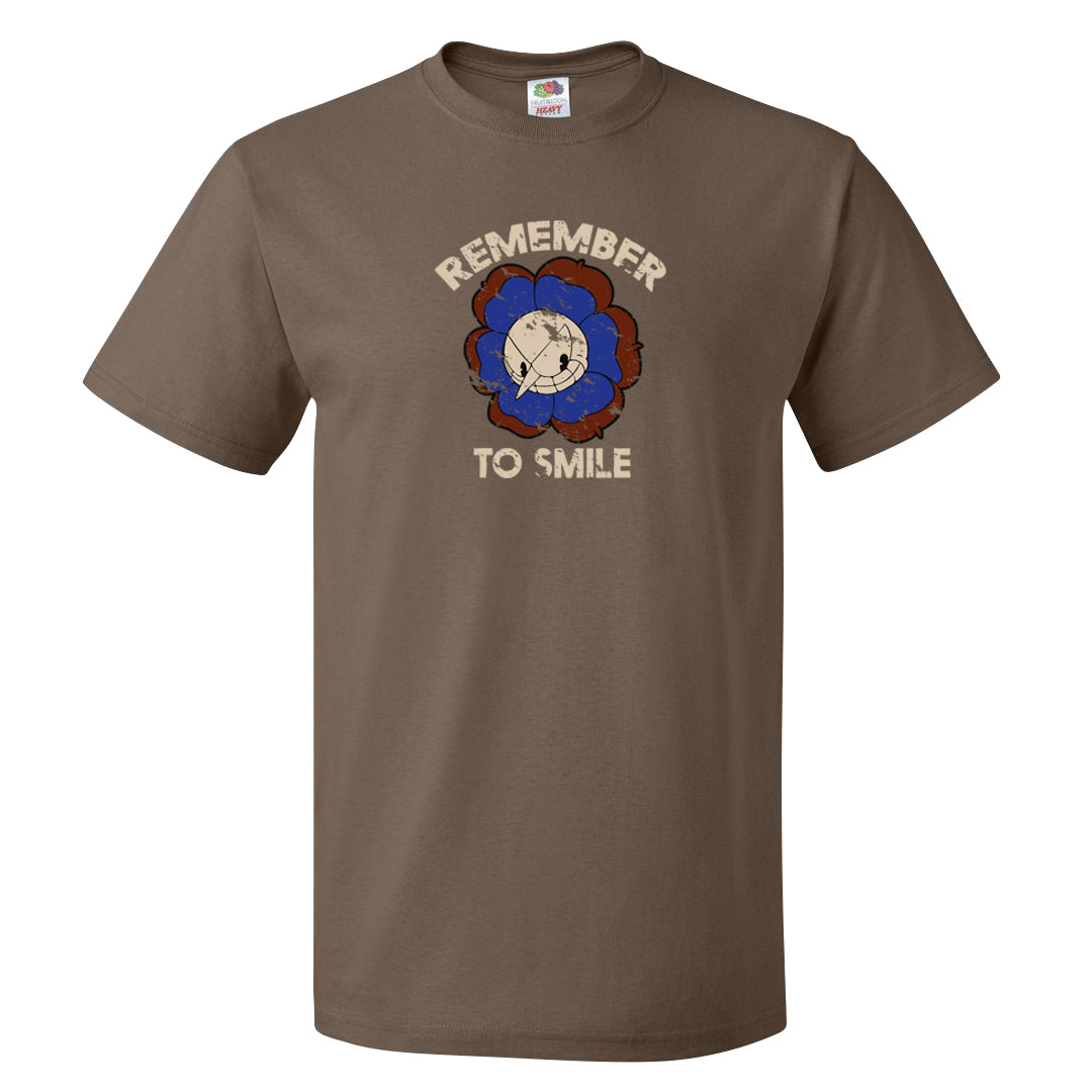 Mars Stone Low Dunks T Shirt | Remember To Smile, Chocolate