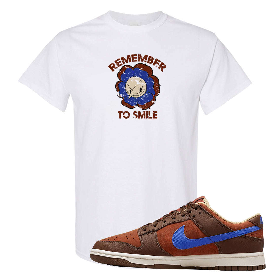 Mars Stone Low Dunks T Shirt | Remember To Smile, White