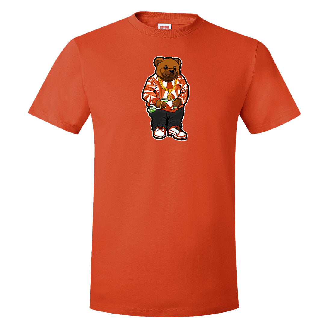 Orange White Low Dunks T Shirt | Sweater Bear, Orange