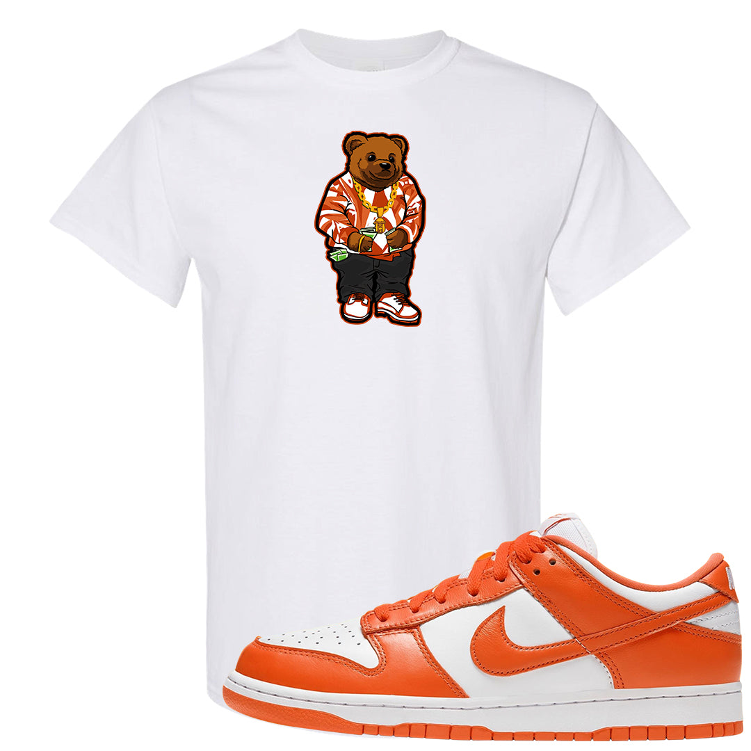 Orange White Low Dunks T Shirt | Sweater Bear, White