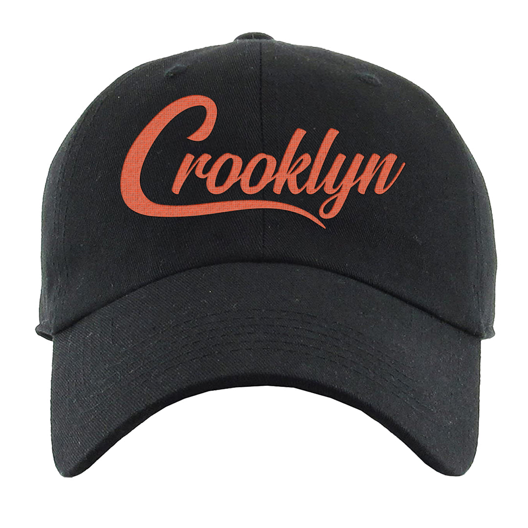 Orange White Low Dunks Dad Hat | Crooklyn, Black