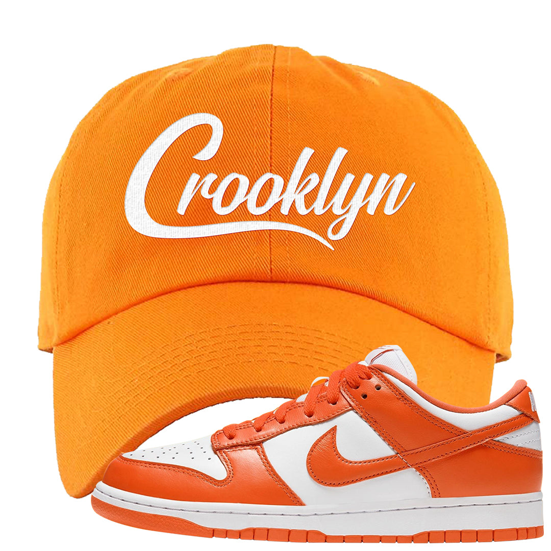 Orange White Low Dunks Dad Hat | Crooklyn, Orange