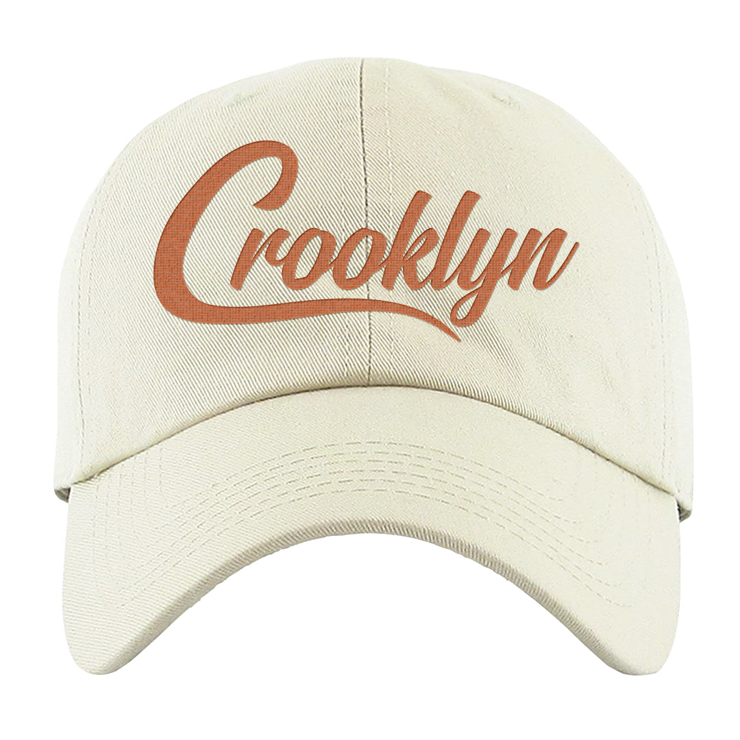 Orange White Low Dunks Dad Hat | Crooklyn, White