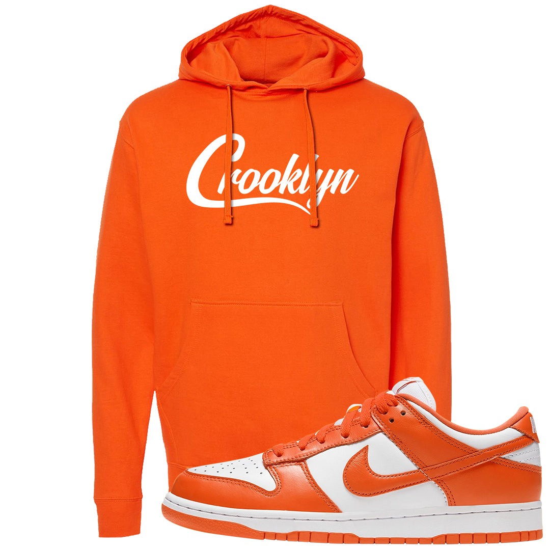 Orange White Low Dunks Hoodie | Crooklyn, Orange