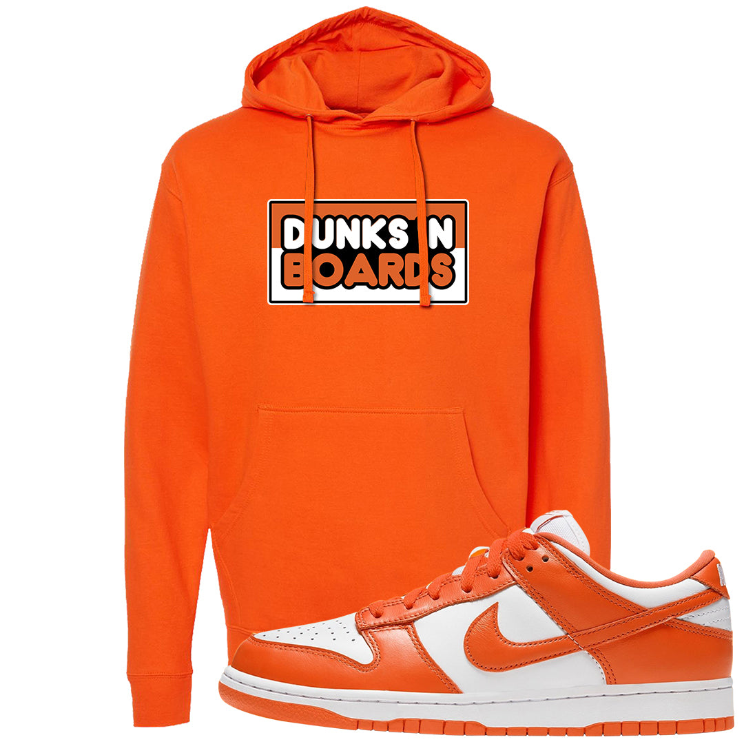 Orange White Low Dunks Hoodie | Dunks N Boards, Orange