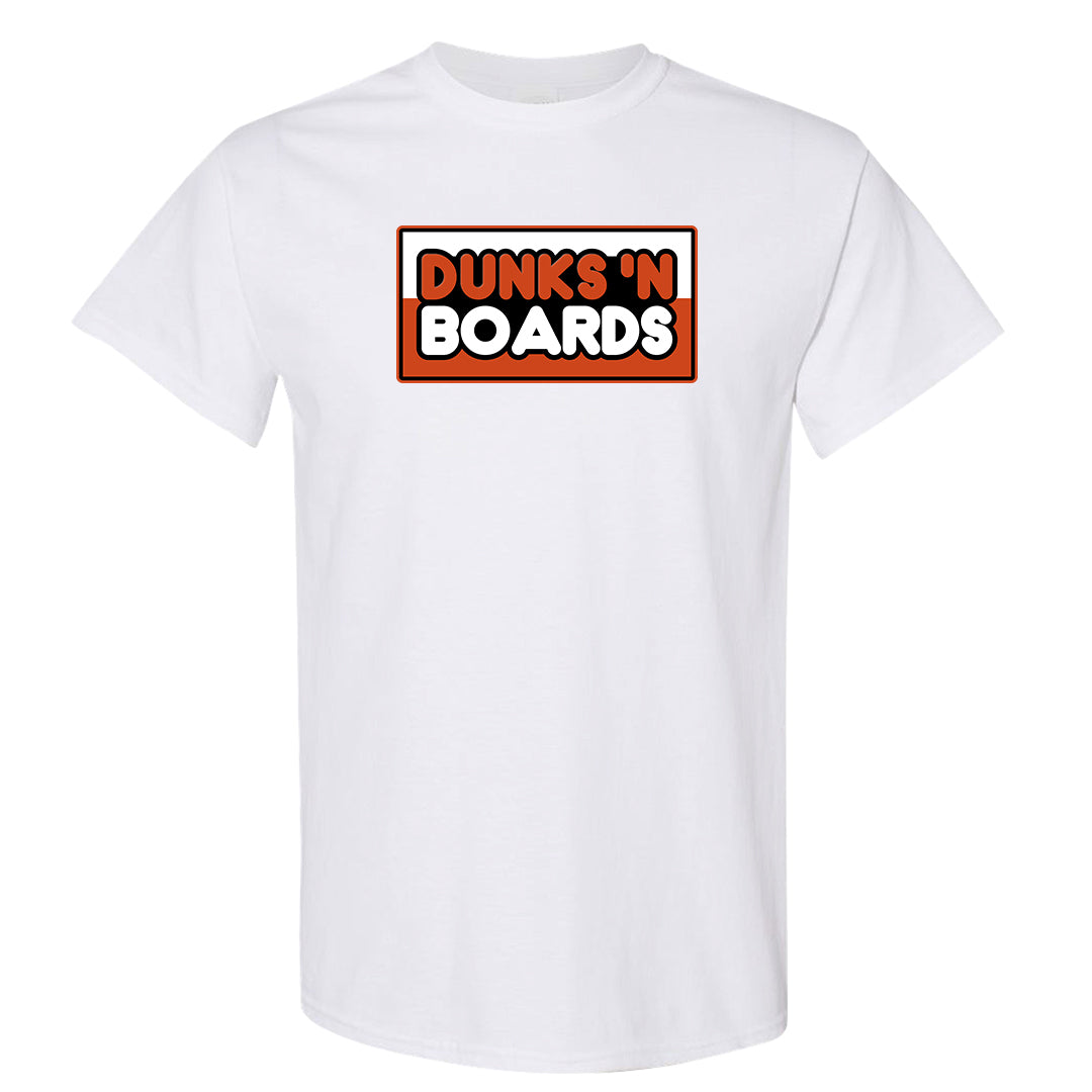 Orange White Low Dunks T Shirt | Dunks N Boards, White