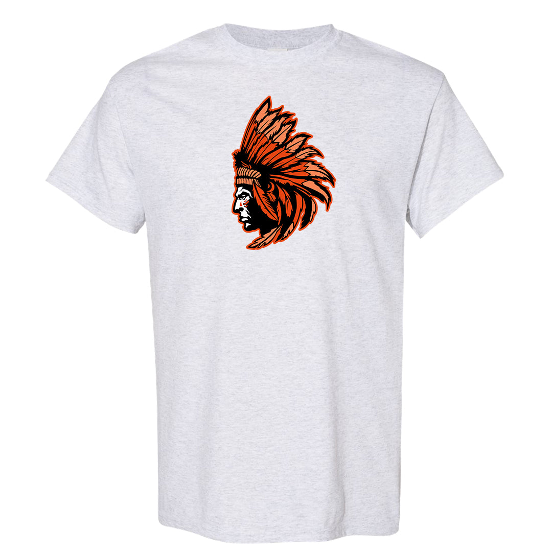 Orange White Low Dunks T Shirt | Indian Chief, Ash
