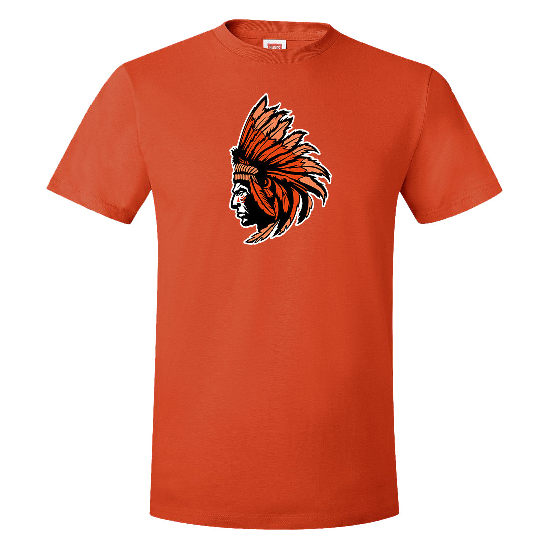Orange White Low Dunks T Shirt | Indian Chief, Orange