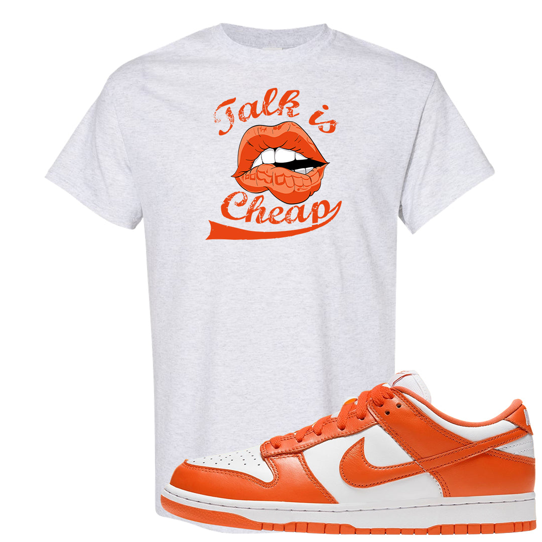 Orange White Low Dunks T Shirt | Talk Lips, Ash