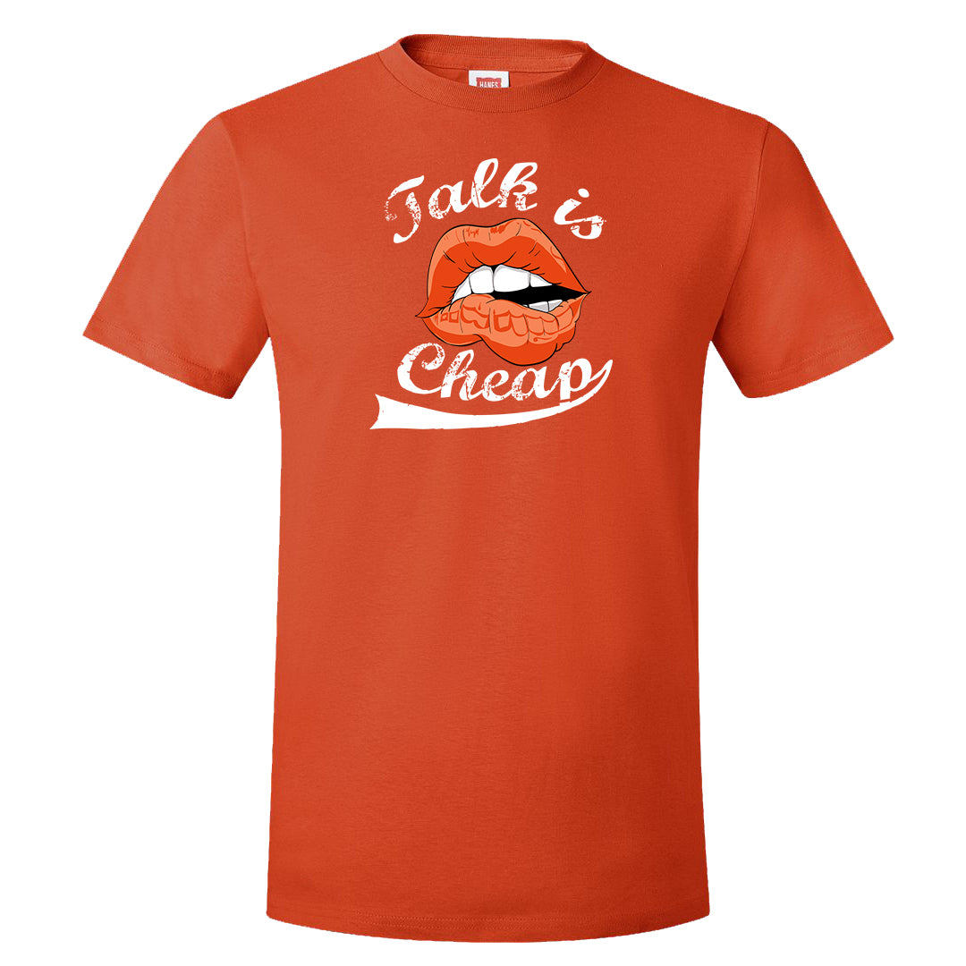 Orange White Low Dunks T Shirt | Talk Lips, Orange