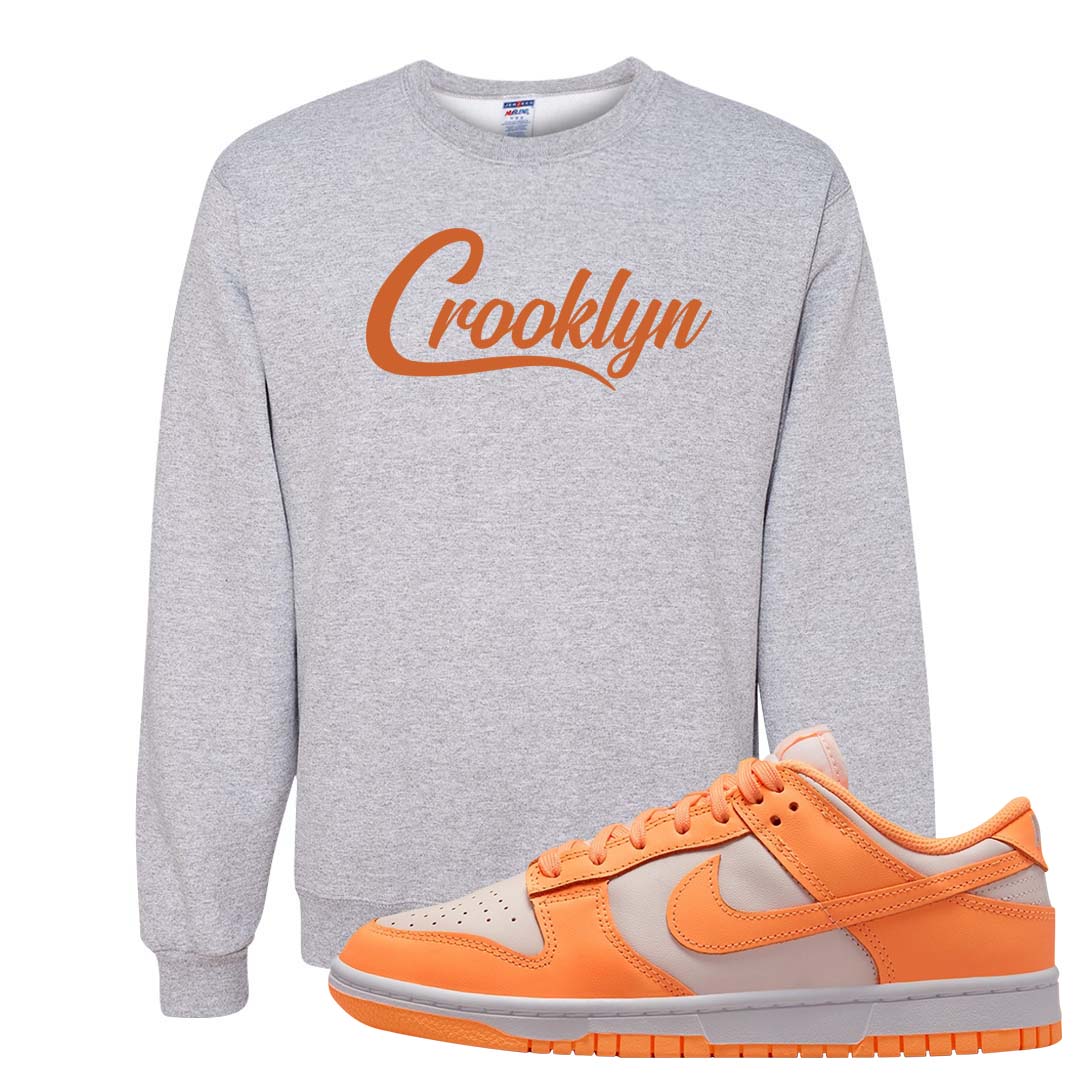 Peach Cream White Low Dunks Crewneck Sweatshirt | Crooklyn, Ash