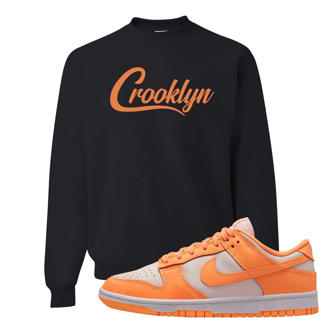 Peach Cream White Low Dunks Crewneck Sweatshirt | Crooklyn, Black