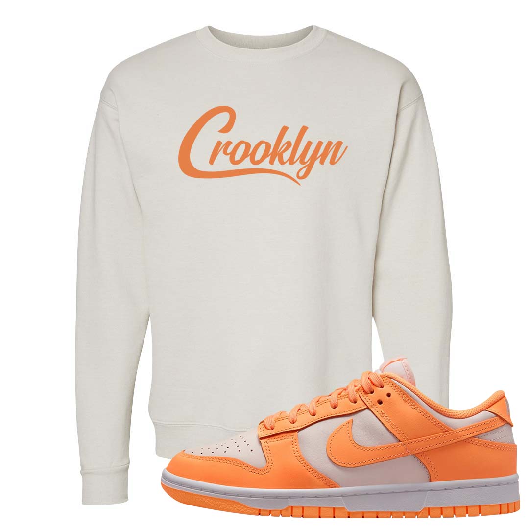 Peach Cream White Low Dunks Crewneck Sweatshirt | Crooklyn, Sand