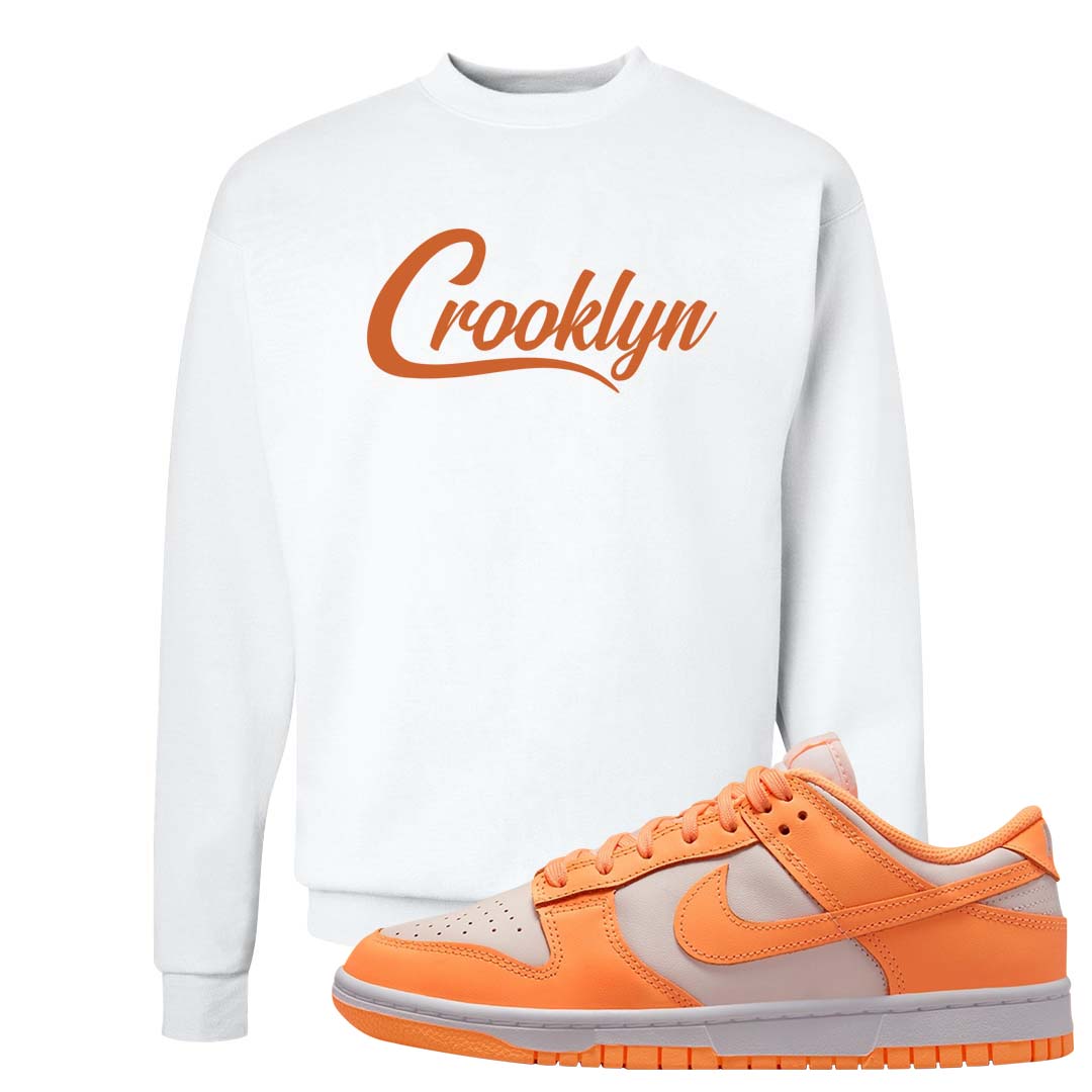 Peach Cream White Low Dunks Crewneck Sweatshirt | Crooklyn, White