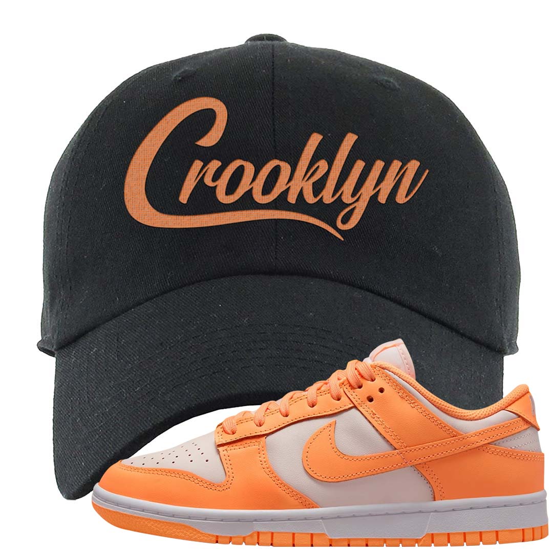 Peach Cream White Low Dunks Dad Hat | Crooklyn, Black