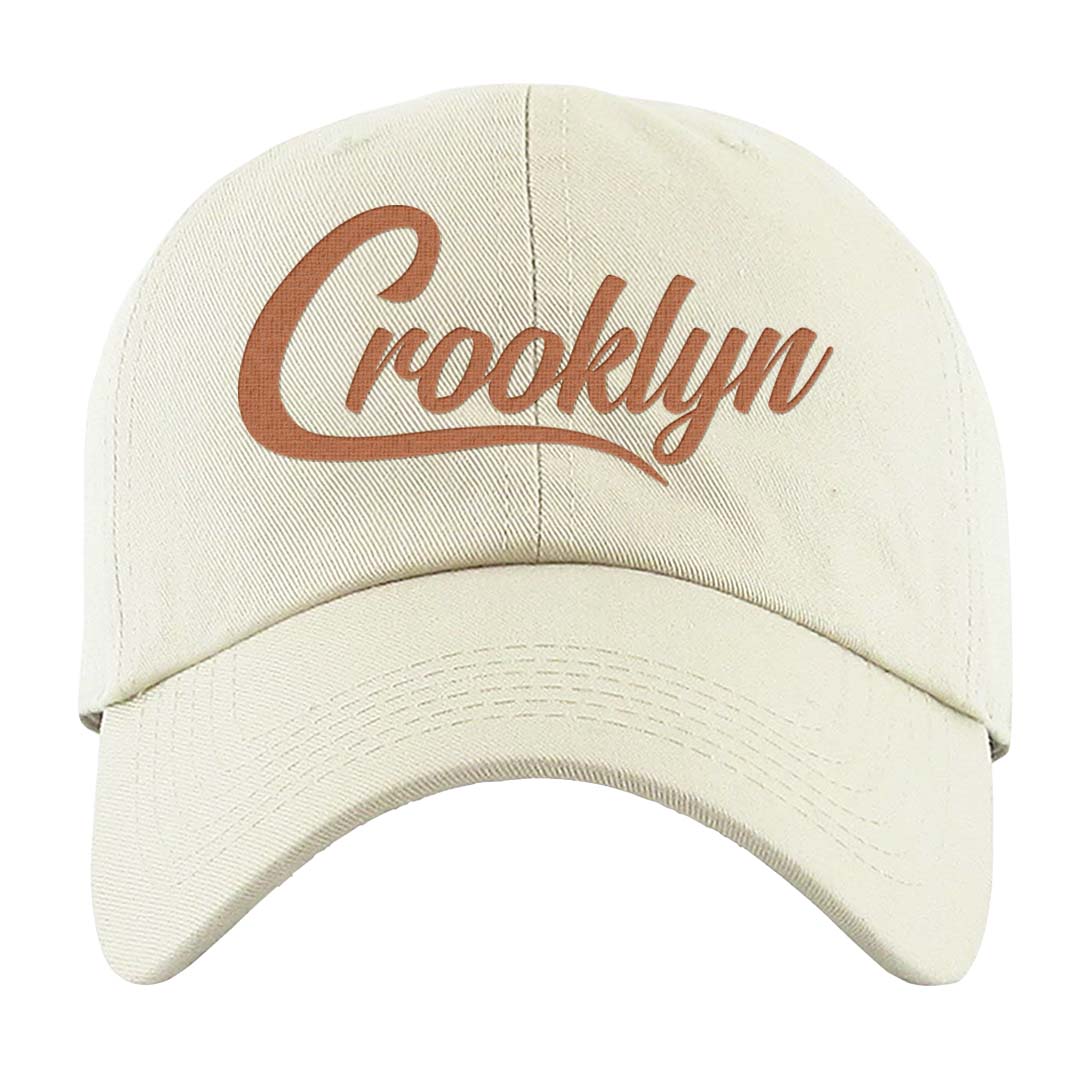 Peach Cream White Low Dunks Dad Hat | Crooklyn, White