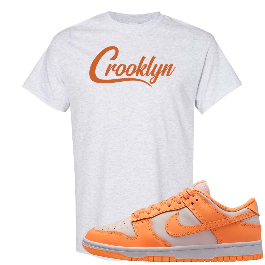 Peach Cream White Low Dunks T Shirt | Crooklyn, Ash