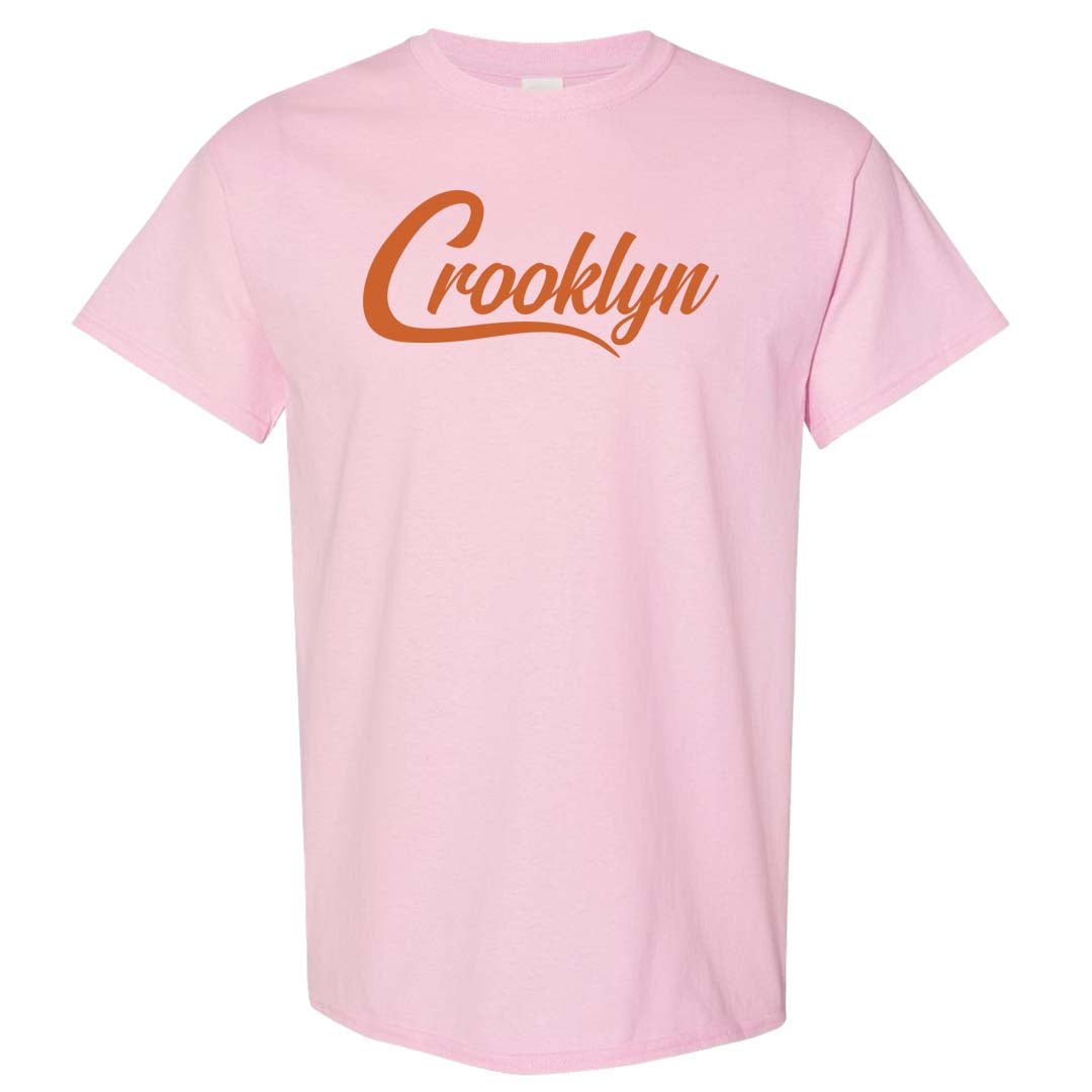 Peach Cream White Low Dunks T Shirt | Crooklyn, Light Pink