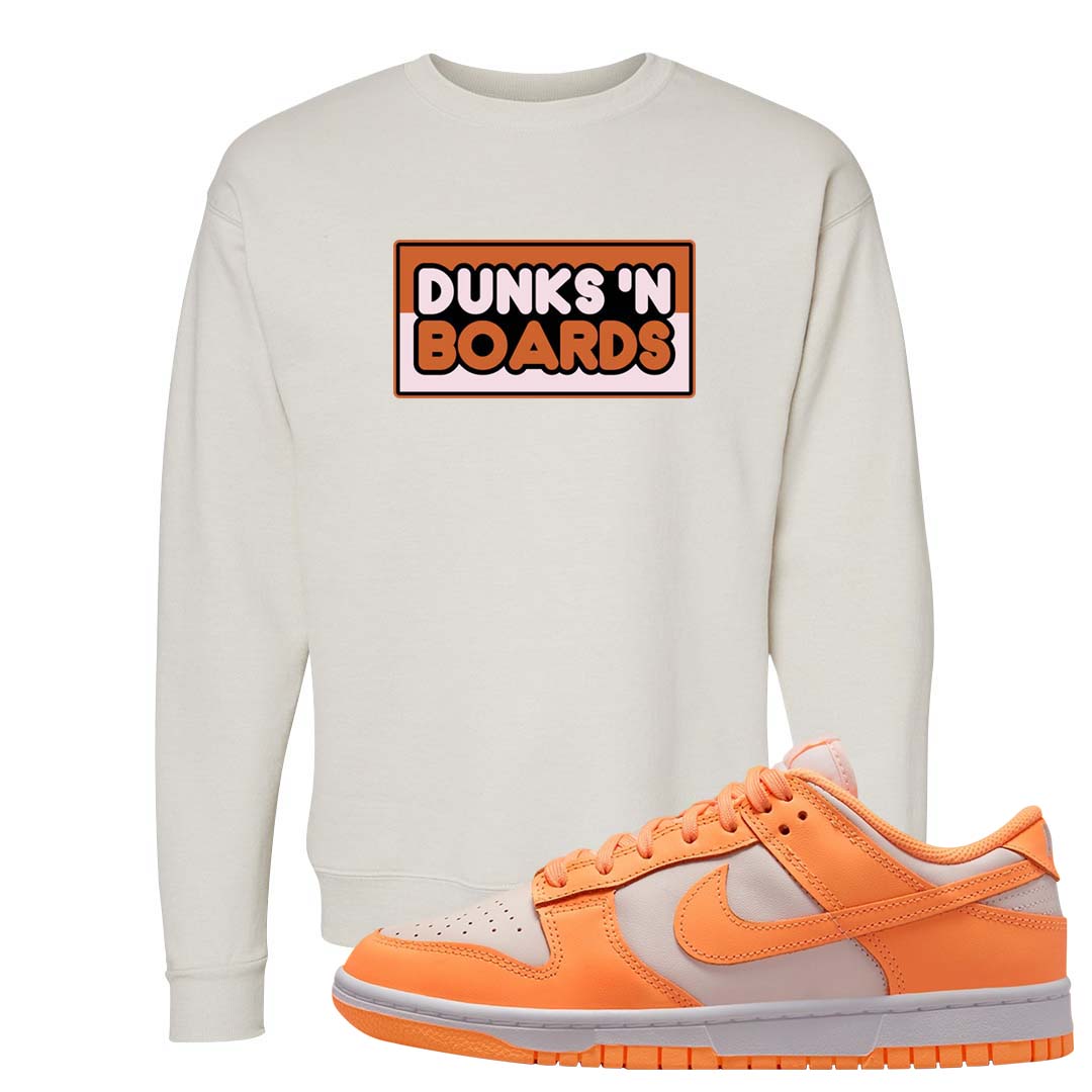 Peach Cream White Low Dunks Crewneck Sweatshirt | Dunks N Boards, Sand